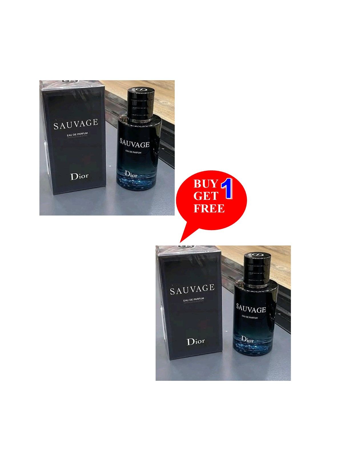 SAUVAGE BY DIOR EDP 100ML Original Designer perfume, If you buy you get one free.