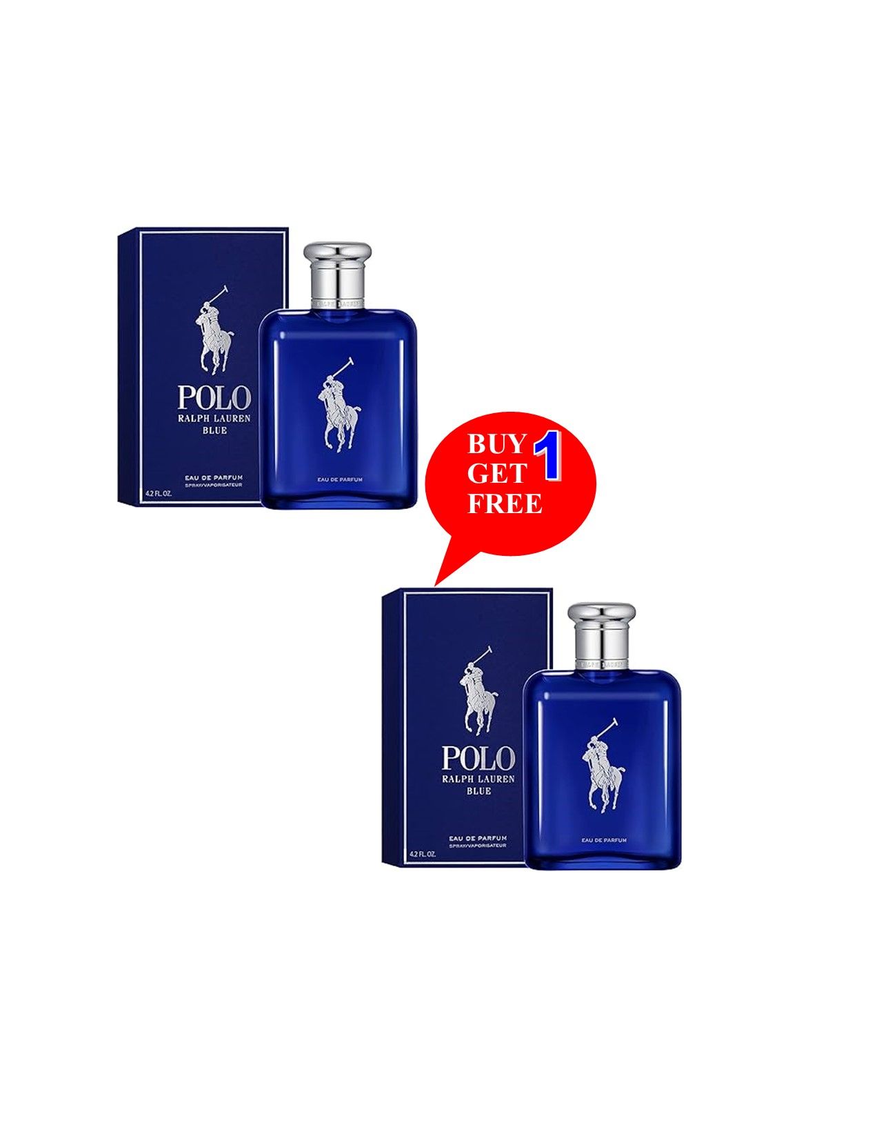 POLO BLUE EPD Original Designer for men 100ml. Buy one get one free.