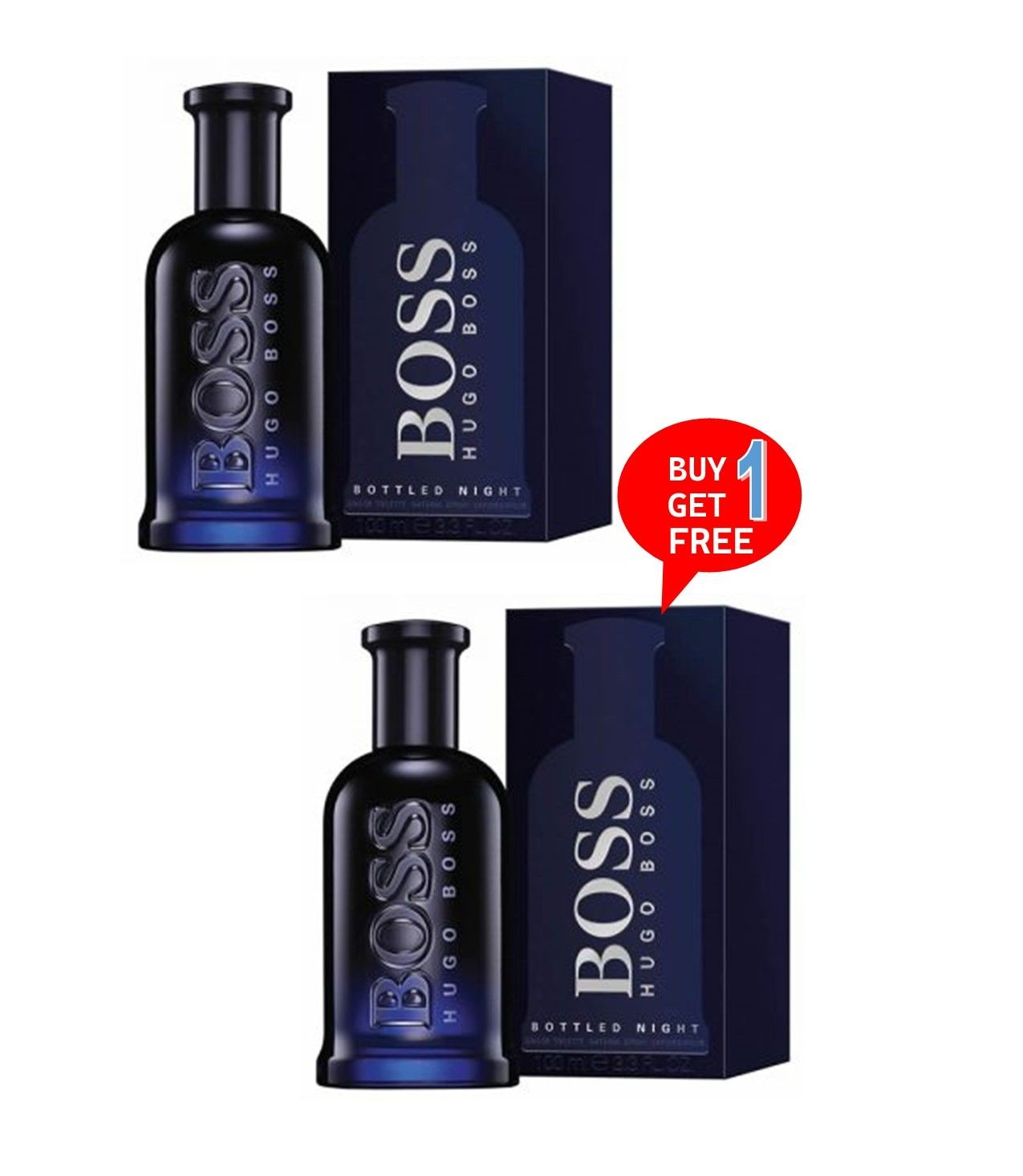 HUGO BOSS BOTTLED NIGHT 100ML Designer Perfume for men. Buy get one free.