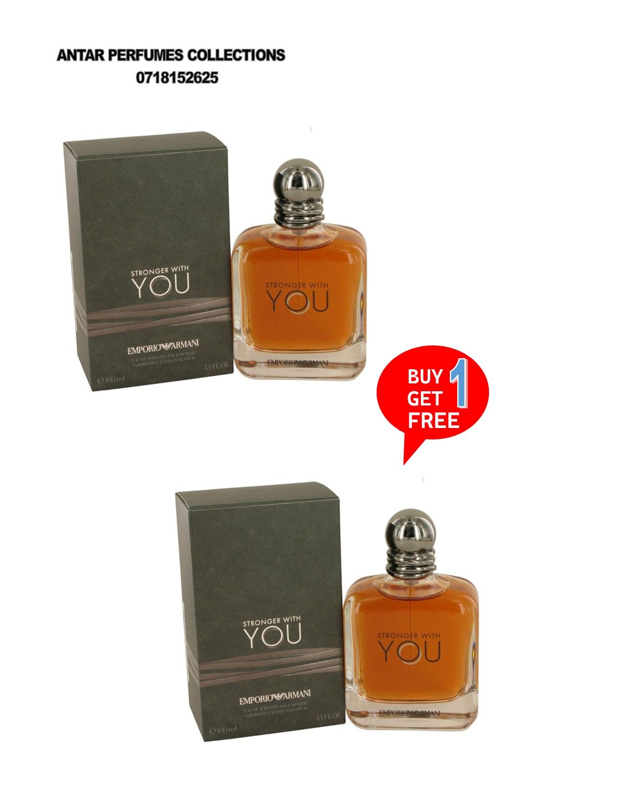 STRONGER WITH YOU FOR MEN 00ML Original Perfume. Buy one get one free.