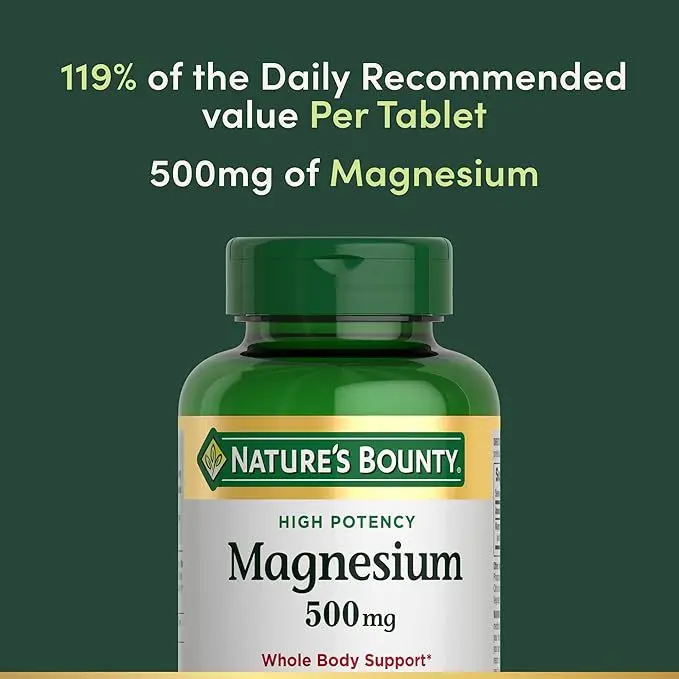 Magnesium Glycinate, Large Bottle, 200 Capsules, 500mg per Capsule  Magnesium Glycinate, Large Bottle, 200 Capsules, 500mg per Capsule