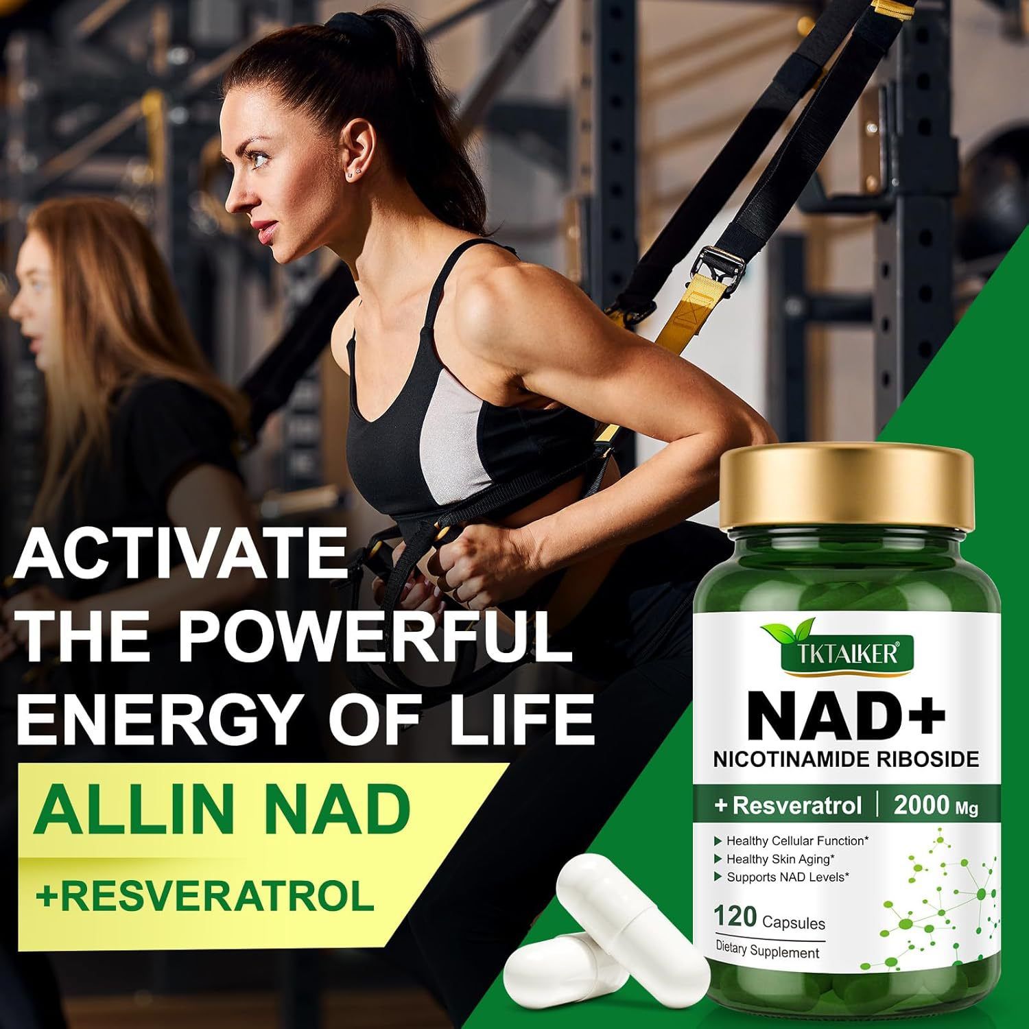NAD+ Nicotinamide Capsules, NAD Supplement Capsules    NAD+ Nicotinamide Capsules, NAD Supplement Capsules
