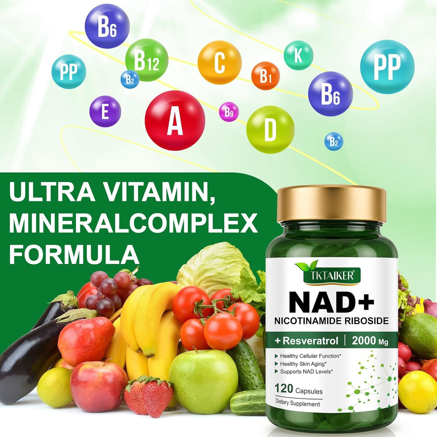 NAD+ Nicotinamide Capsules, NAD Supplement Capsules    NAD+ Nicotinamide Capsules, NAD Supplement Capsules