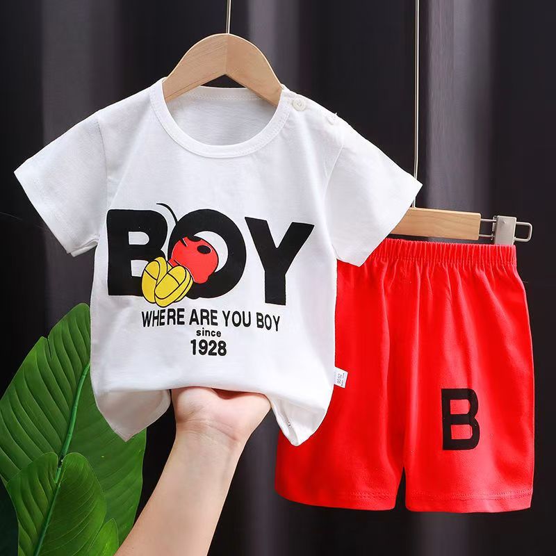 Summer Baby Boys Clothing Set Boys Tracksuit Clothes T-shirt tops + shorts 2pcs Sport Suit Sets Children Costume