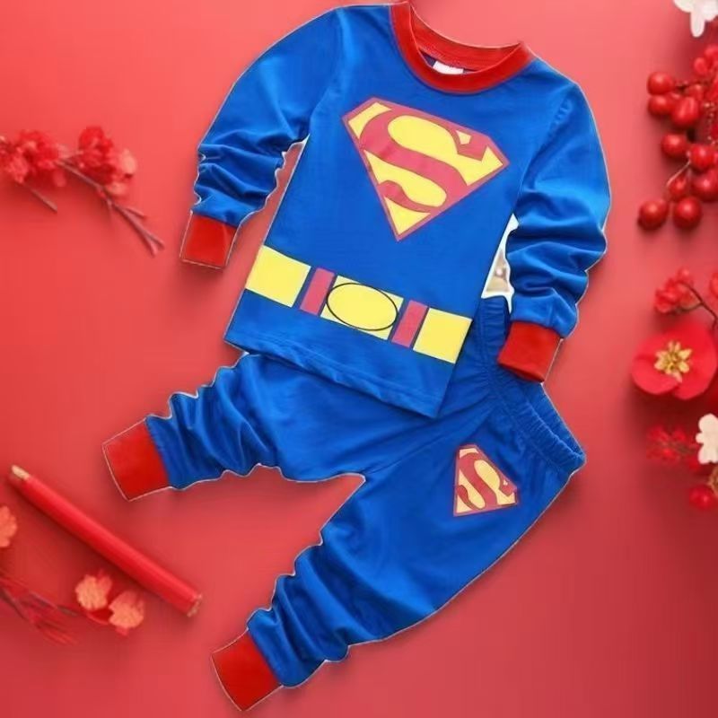 2pcs/Set Children Set Boys Shirt Pant Set Baby Kid Pajamas Nightwear Home Clothing Set Kids Cotton Suit Wear