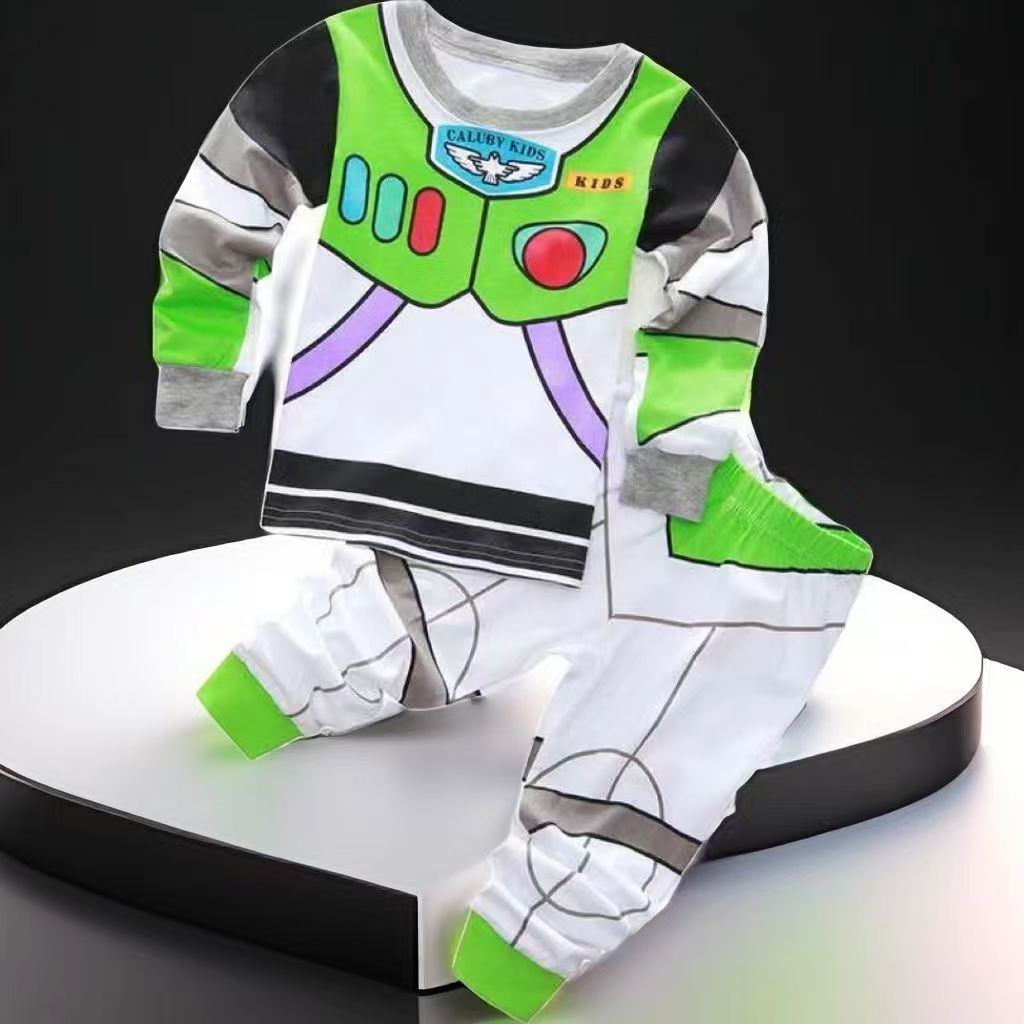 2pcs/Set Children Set Boys Shirt Pant Set Baby Kid Pajamas Nightwear Home Clothing Set Kids Cotton Suit Wear