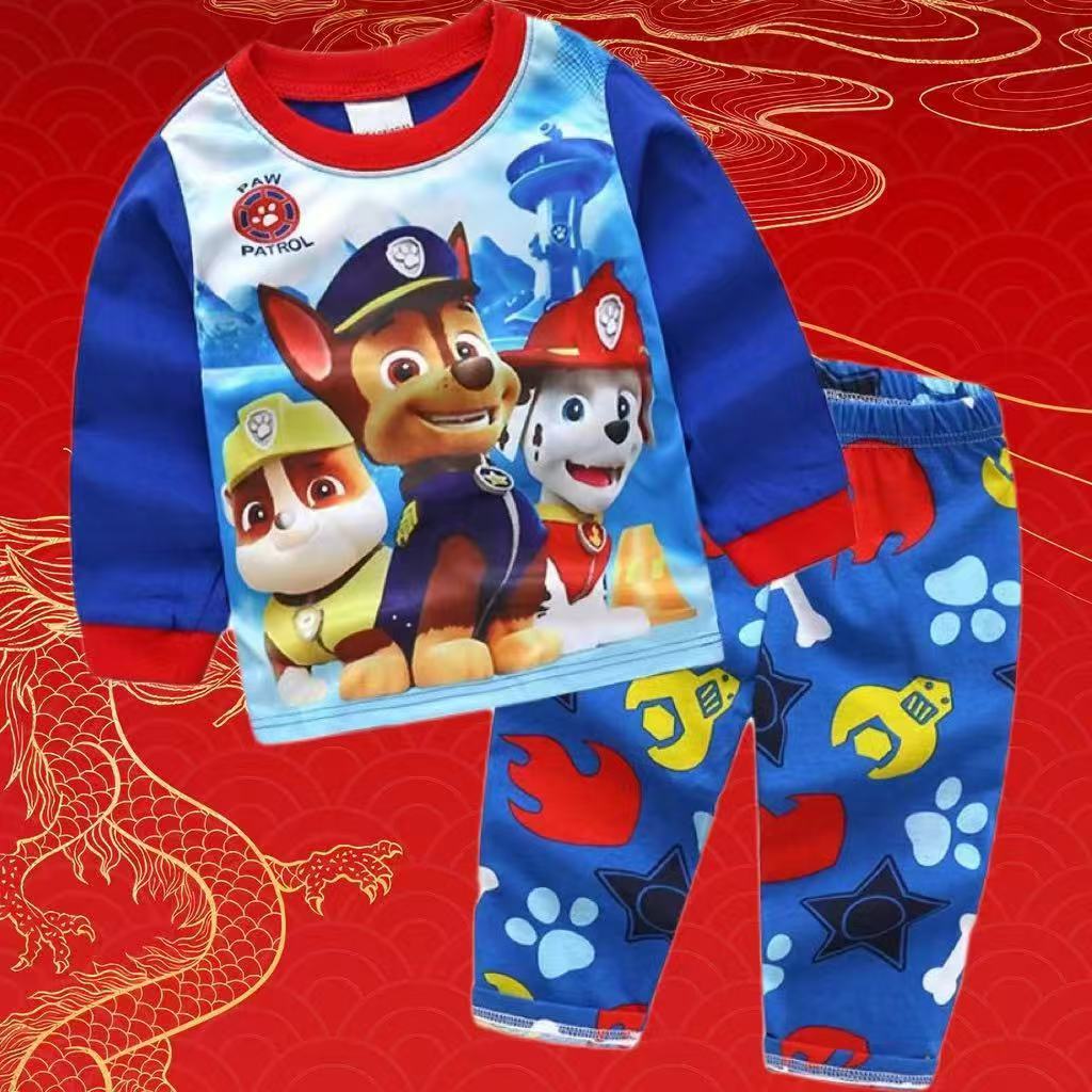 2pcs/Set Children Set Boys Shirt Pant Set Baby Kid Pajamas Nightwear Home Clothing Set Kids Cotton Suit Wear