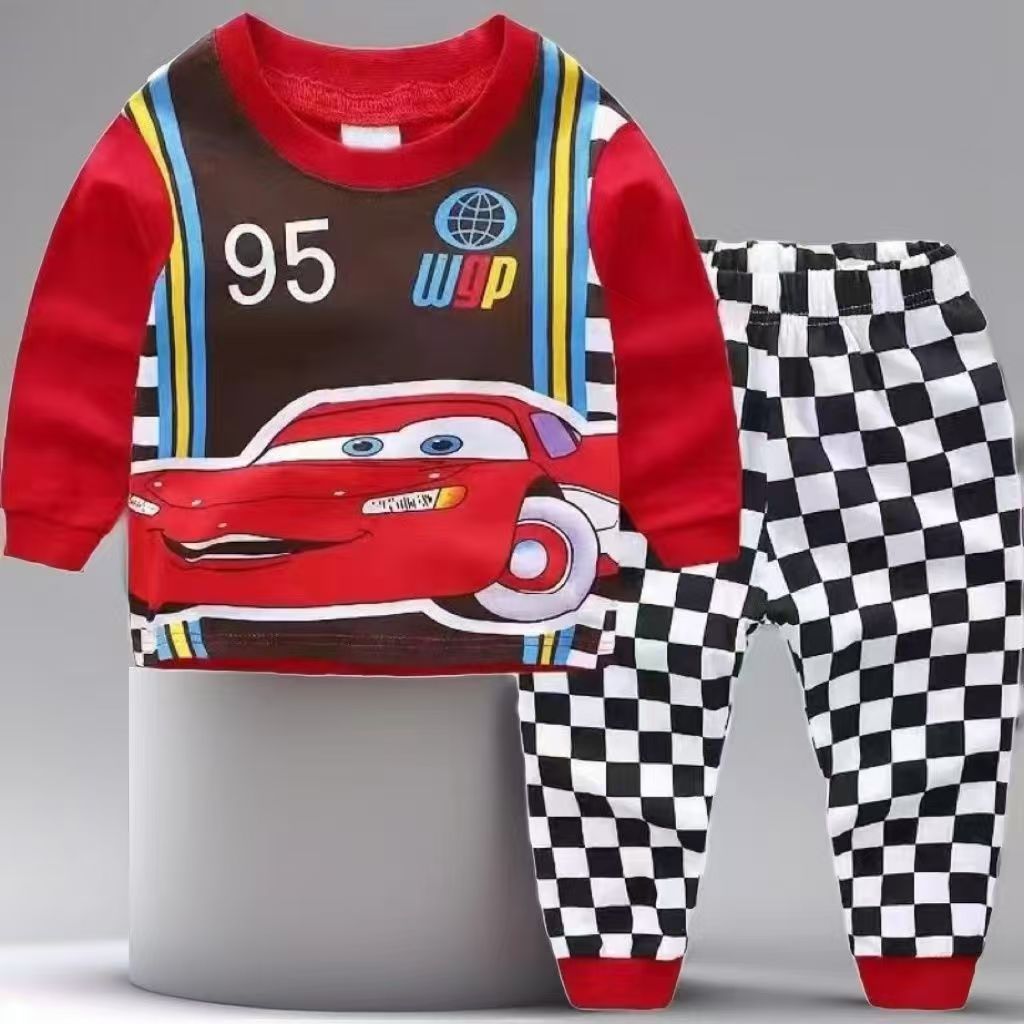 2pcs/Set Children Set Boys Shirt Pant Set Baby Kid Pajamas Nightwear Home Clothing Set Kids Cotton Suit Wear