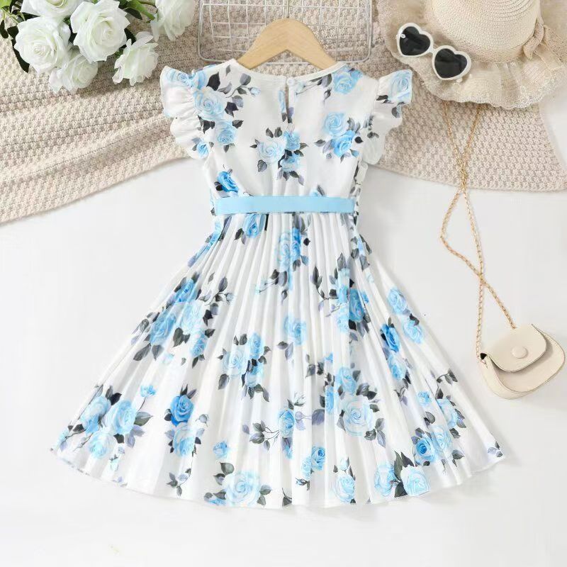Girls spring and autumn new fashion dresses hot print  dress princess dress
