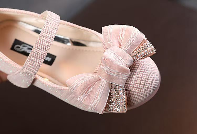 Kids shoes fashion shoes Girls Leather Shoes Flower Princess Shoes White Peas Shoes For Children Girls' Single Shoes Baby Shoes