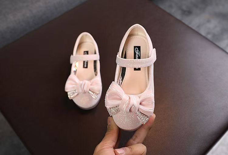 Kids shoes fashion shoes Girls Leather Shoes Flower Princess Shoes White Peas Shoes For Children Girls' Single Shoes Baby Shoes