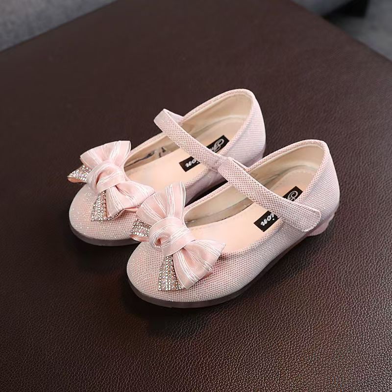 Kids shoes fashion shoes Girls Leather Shoes Flower Princess Shoes White Peas Shoes For Children Girls' Single Shoes Baby Shoes