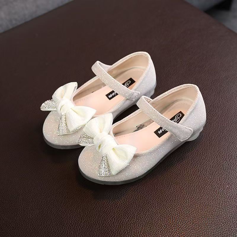 Kids shoes fashion shoes Girls Leather Shoes Flower Princess Shoes White Peas Shoes For Children Girls' Single Shoes Baby Shoes