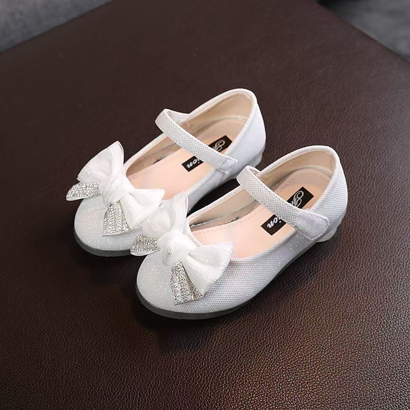 Kids shoes fashion shoes Girls Leather Shoes Flower Princess Shoes White Peas Shoes For Children Girls' Single Shoes Baby Shoes