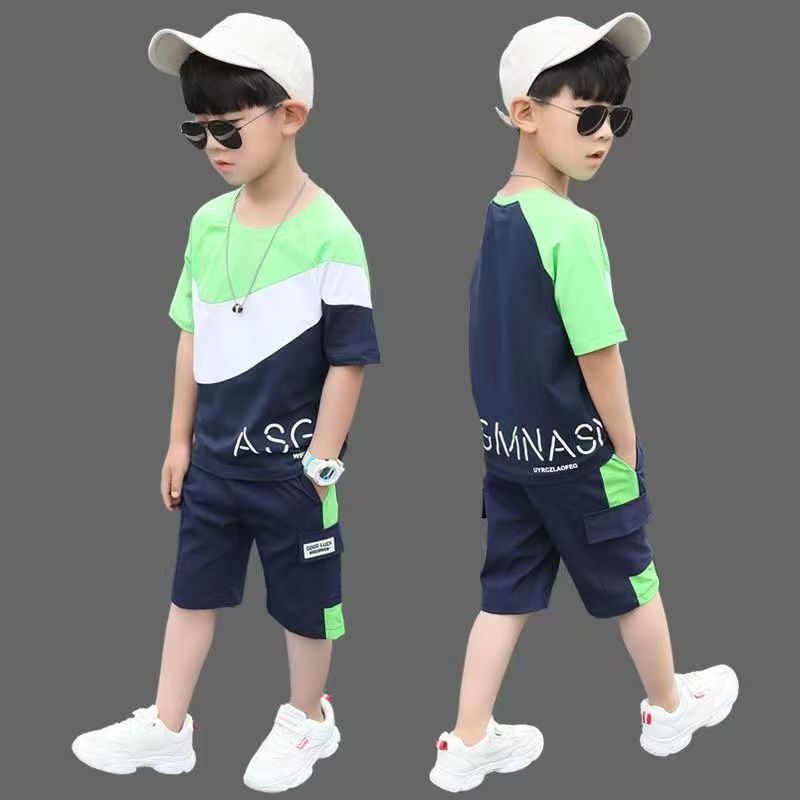 Boys Clothing Sets Tracksuit Teen Summer Casual Outfit T-shirt + Pants Children Clothing Suit
