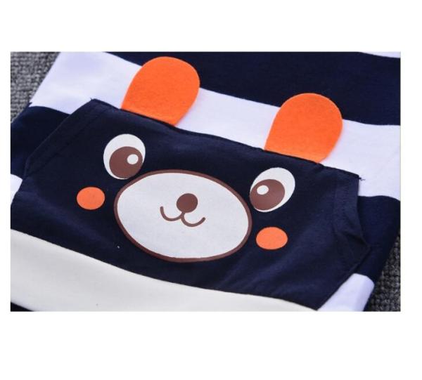 Cute Bear 2 PCS Kids Summer Boy Short T-shirt and Shorts Sets Baby Boy Children Clothes Suits