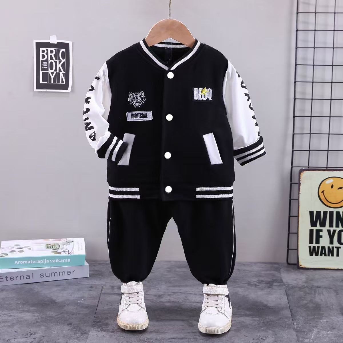 Baby Autumn Set  New Boys Spring and Autumn Fashionable Two Piece Set 0-1-5 Years Old
