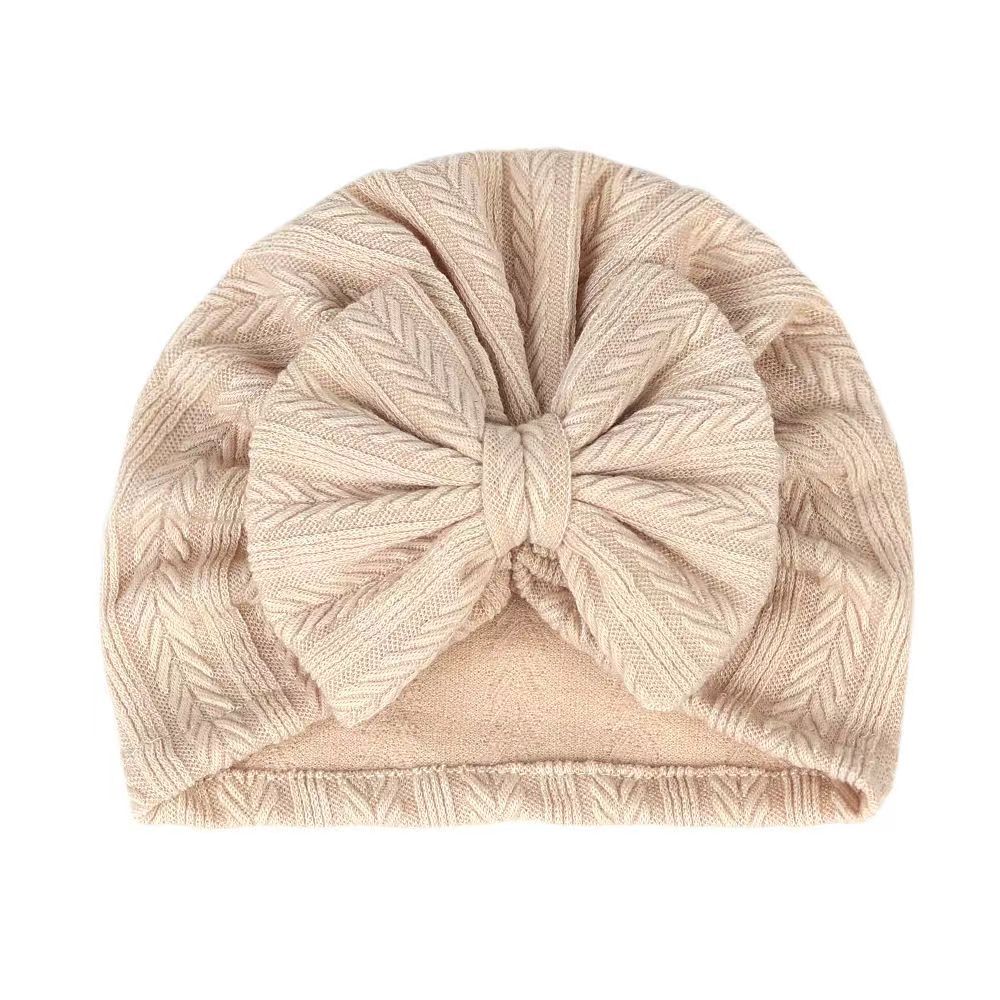 New Solid color wheat grain bow children's  Hat Bandanas Baby Girls Kids Turban Headband Hair Head Band Wrap Accessories For Children Headwrap
