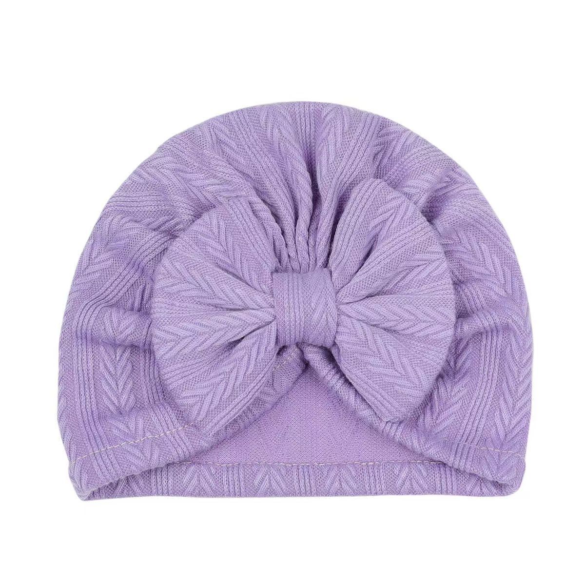 New Solid color wheat grain bow children's  Hat Bandanas Baby Girls Kids Turban Headband Hair Head Band Wrap Accessories For Children Headwrap