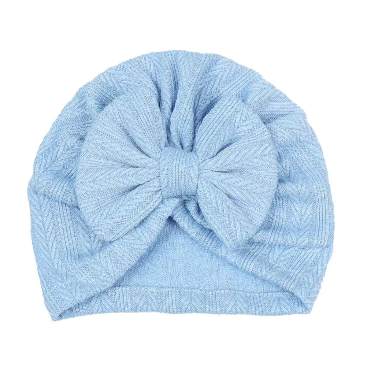 New Solid color wheat grain bow children's  Hat Bandanas Baby Girls Kids Turban Headband Hair Head Band Wrap Accessories For Children Headwrap
