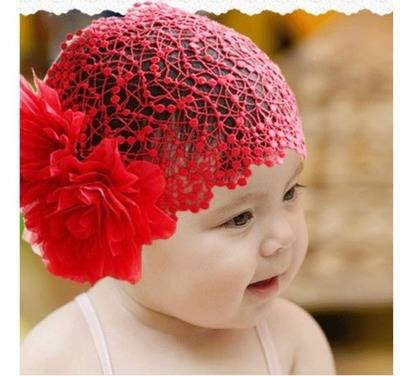 Baby hair band girls hair accessories baby children double flower headwear lace wide headband