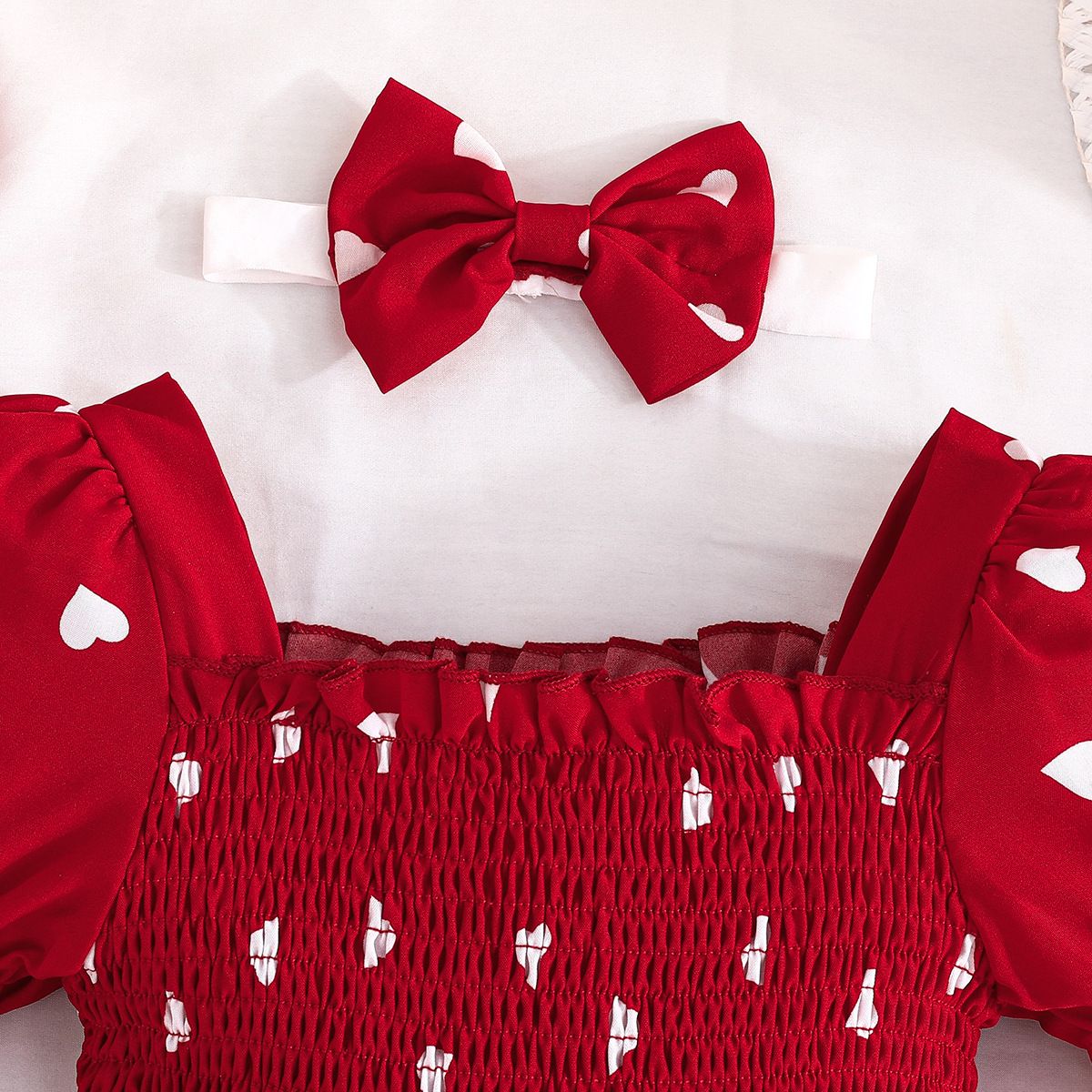 New Summer Dress Toddler Kids Baby Girls Lovely Birthday Clothes red Striped Off-shoulder Ruffles Party Gown Dresses+Hair accessories