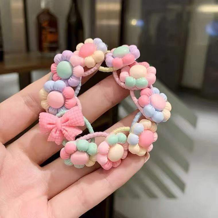 40 pieces  Korean children's hair rope girl's head rope tied hair rubber band female baby small hair circle cute hair accessories
