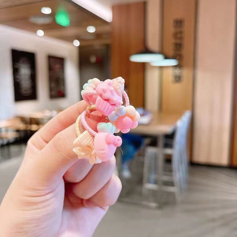 40 pieces  Korean children's hair rope girl's head rope tied hair rubber band female baby small hair circle cute hair accessories