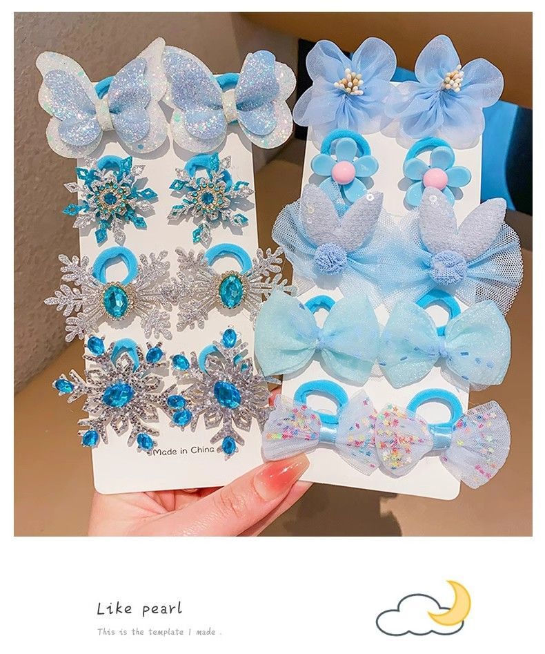30Pcs/Lot Girls Hair Accessories Gift  Elastic Hair Bands Flower Hair Clip Bows New Headband Hairband Cute Hairbands for Kids