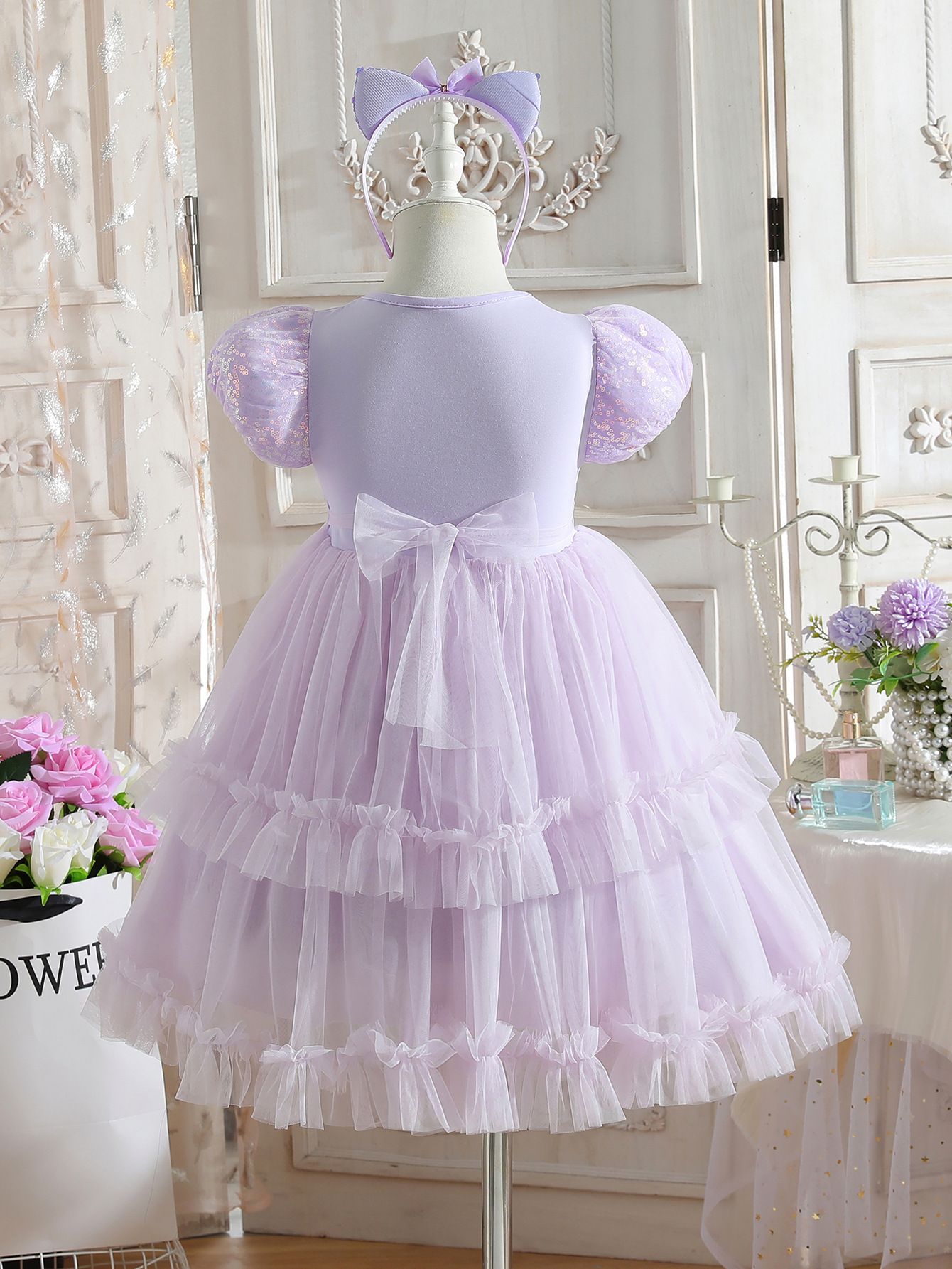 Girls' Princess Skirt Kuromi Summer New Collection Children's Lolita Melody Dress Birthday Dress Mesh Skirt