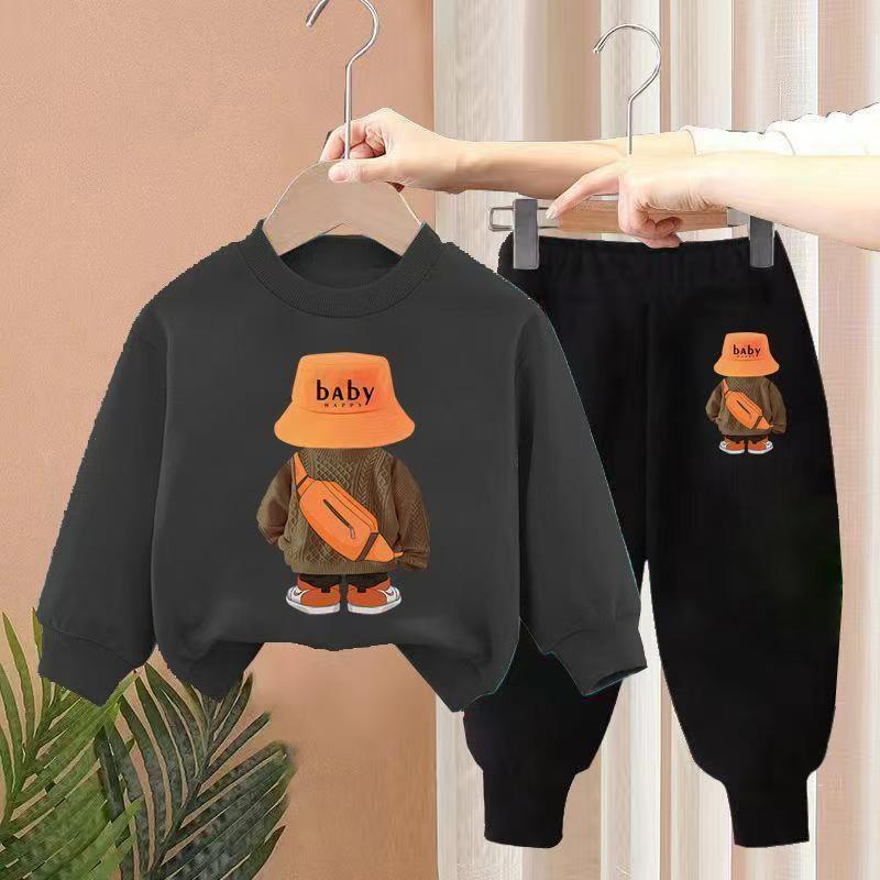 Kids Set Autumn Children Clothes Cotton Sweater+Sports Pants Suit Girl Boy Fashion Pullover Tops Outfits Baby Sweatshirt