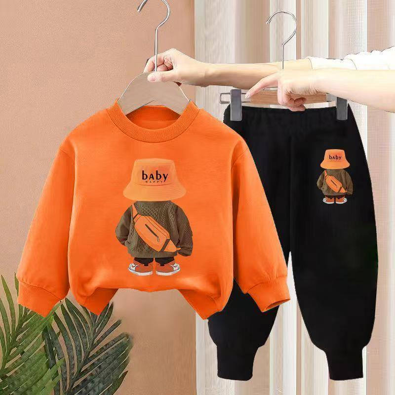 Kids Set Autumn Children Clothes Cotton Sweater+Sports Pants Suit Girl Boy Fashion Pullover Tops Outfits Baby Sweatshirt