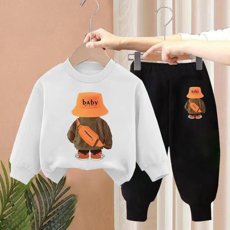 Kids Set Autumn Children Clothes Cotton Sweater+Sports Pants Suit Girl Boy Fashion Pullover Tops Outfits Baby Sweatshirt