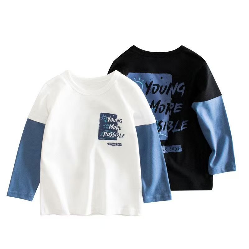 kids brand children's clothing new product children's bottom shirt baby clothes boys long-sleeved T-shirt