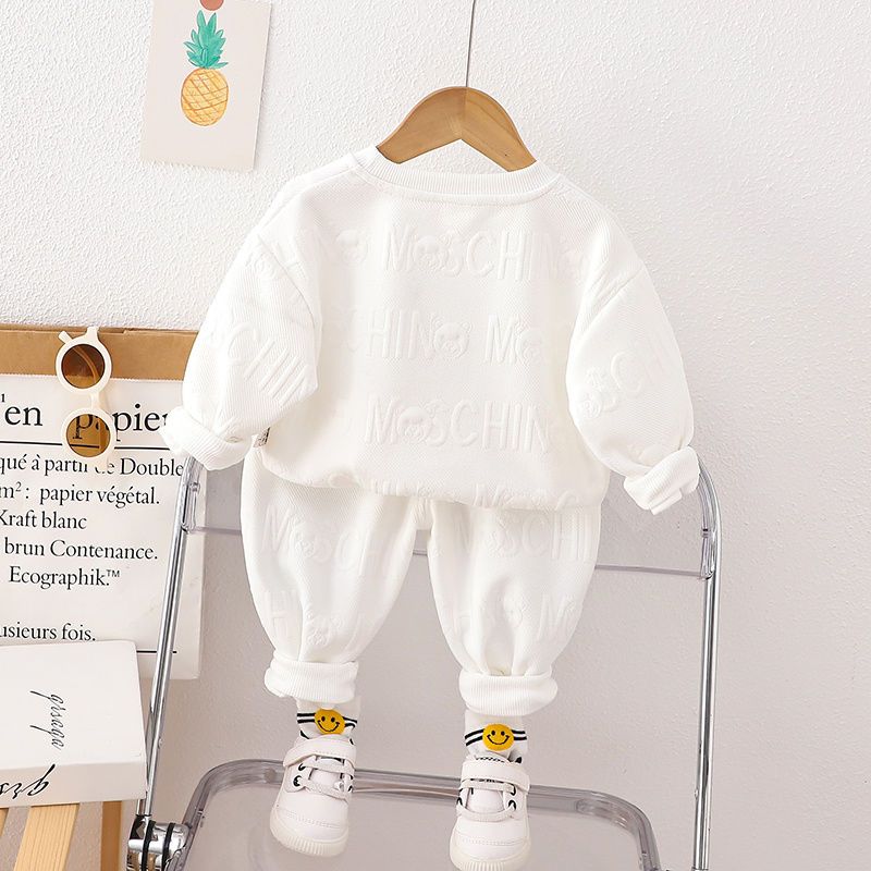 Boys Sweater Autumn Suit Fashion 2023 New Children's Sweater Pants Fashion Children's Clothing Foreign Style Two-Piece Set