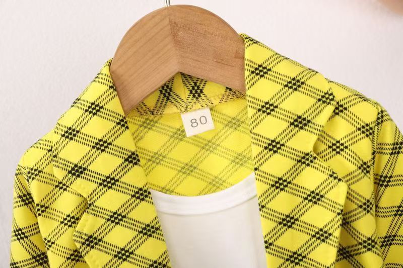 New baby clothing set boys' stylish children's three piece suit handsome suit for 0-5 years old suit+T-shirt+pants