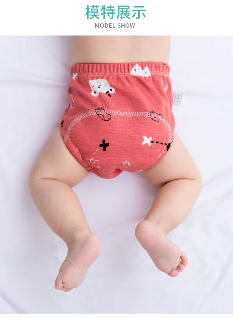 3-piece set  Baby training Pants underwear BABY Boy Girl Cloth toilet ring diaper pocket waterproof and leak proof cotton washable baby diaper