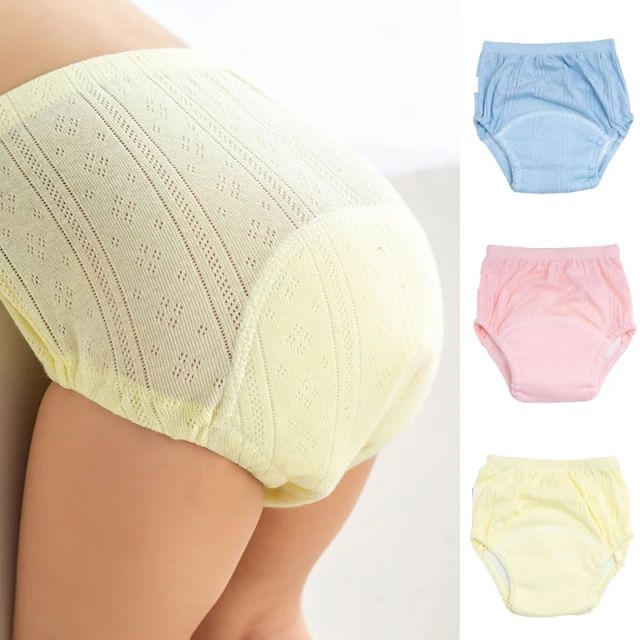 3 packs Newborn Training Pants Baby Shorts Solid Color Washable Underwear BABY Boy Girl Cloth Diapers Reusable Nappies Infant Panties