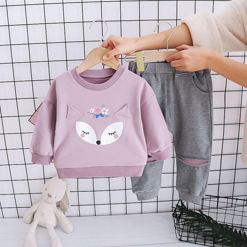 2Pcs Baby Girls Clothing Sets Autumn Winter Toddler Girls Clothes Kids Tracksuit For Girl Suit Children Clothing 1 to 6 Year