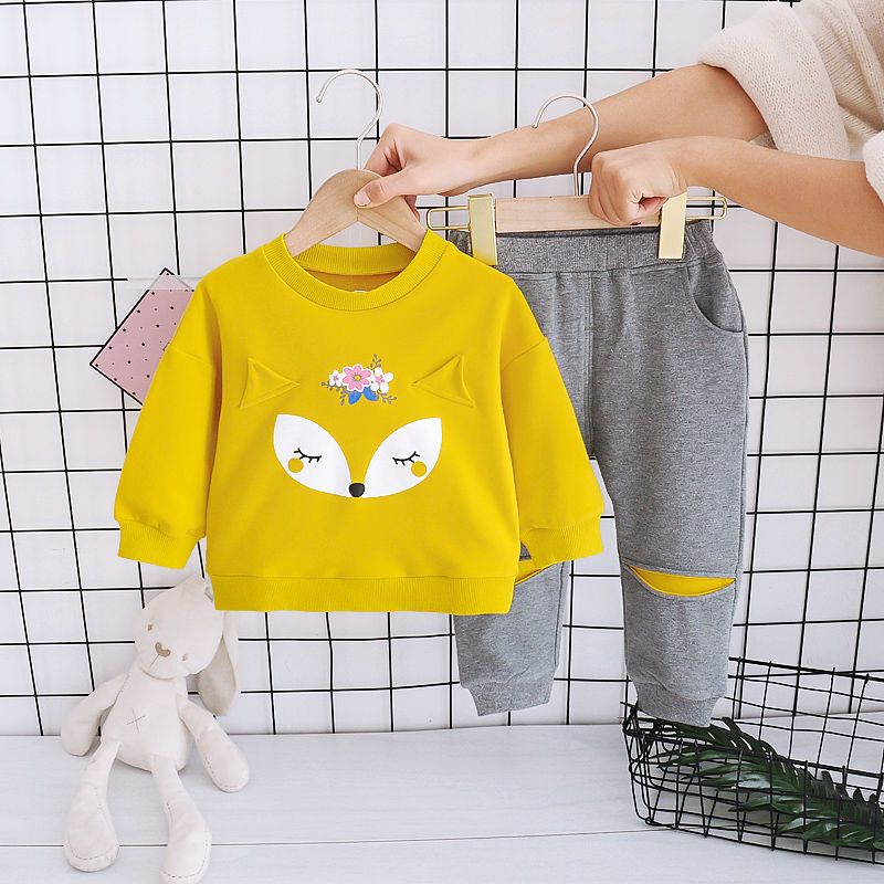 2Pcs Baby Girls Clothing Sets Autumn Winter Toddler Girls Clothes Kids Tracksuit For Girl Suit Children Clothing 1 to 6 Year