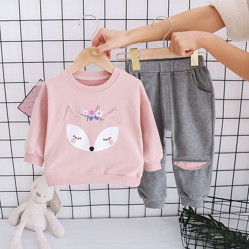 2Pcs Baby Girls Clothing Sets Autumn Winter Toddler Girls Clothes Kids Tracksuit For Girl Suit Children Clothing 1 to 6 Year
