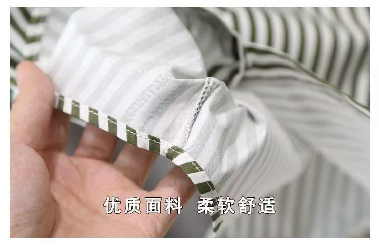 Boys' clothing set new children's stylish striped shirt+pants trendy casual two-piece set