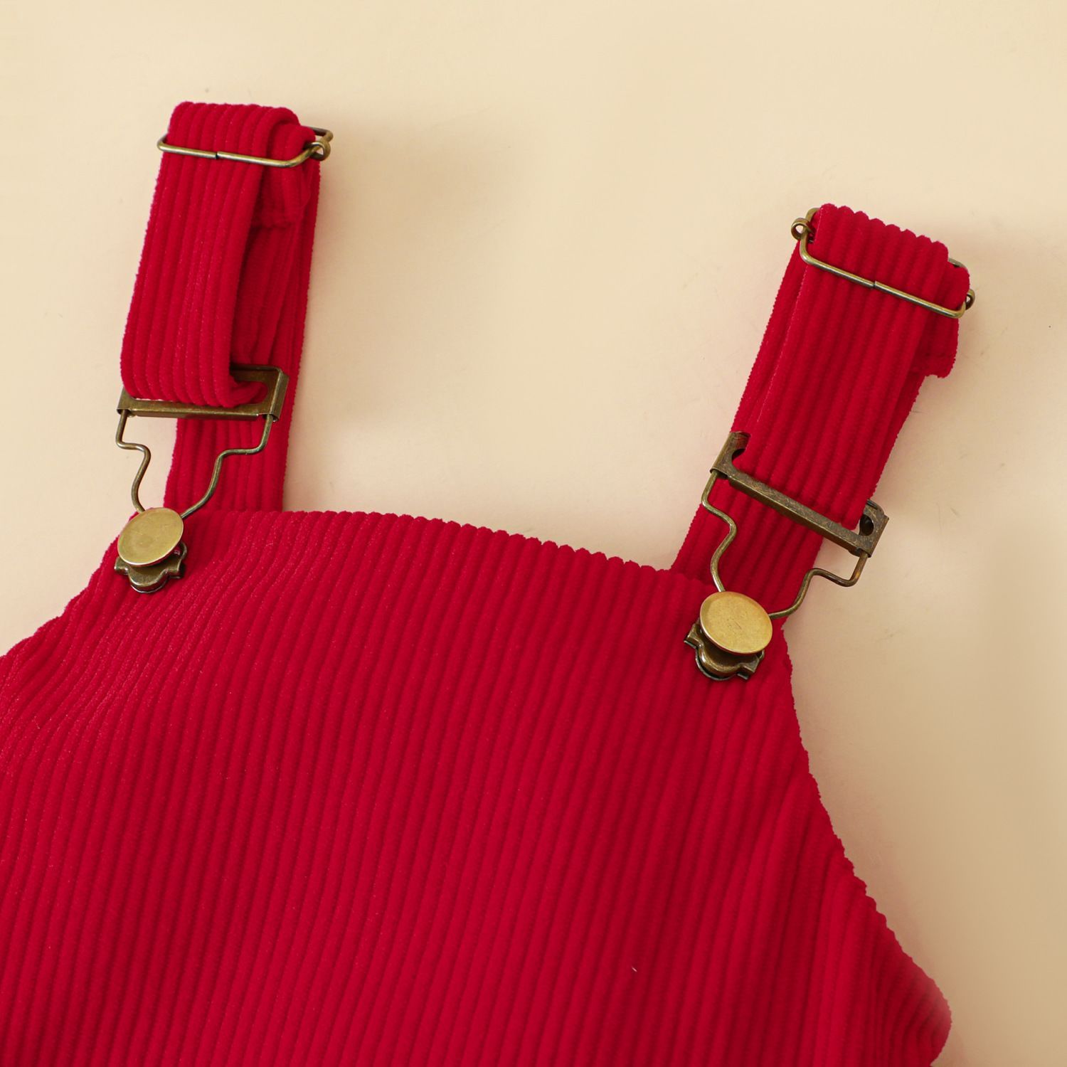 Newborn Baby's Clothes Girls Outfits Sweet Style Long Sleeve Round Collar Kids Romper Front Pocket Suspender Skirt Headwear Set