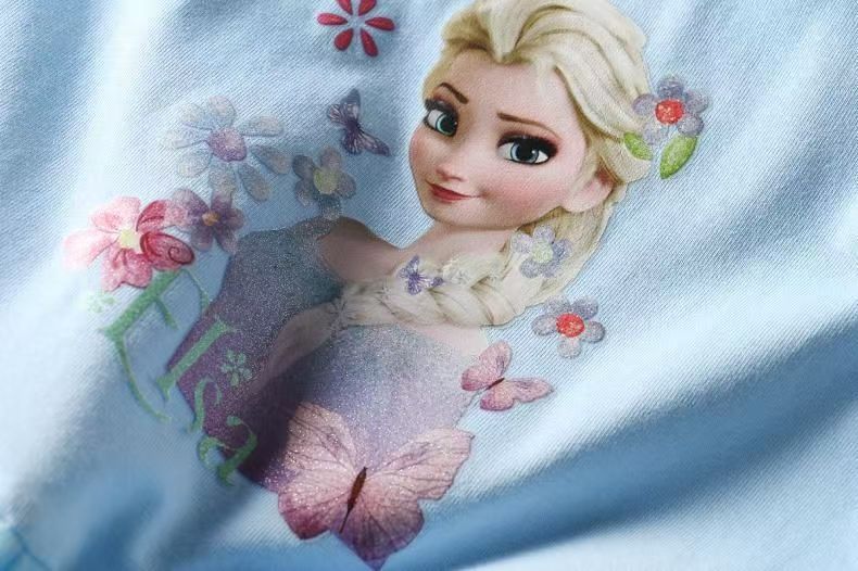 Summer children's clothing girls' dress Elsa princess dress children's short sleeved fluffy skirt Frozen girls' dress