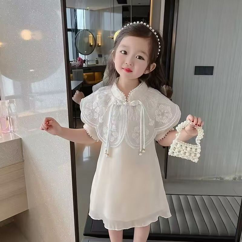 Summer children's dress ancient style Hanfu sweet Chinese style ancient costume horse face skirt new Chinese style girls' set dress new style girls' dress
