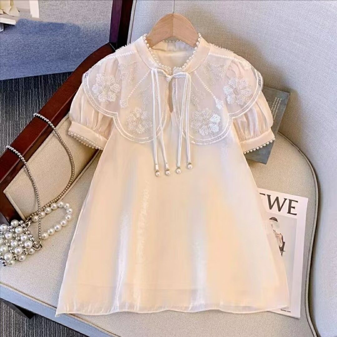 Summer children's dress ancient style Hanfu sweet Chinese style ancient costume horse face skirt new Chinese style girls' set dress new style girls' dress