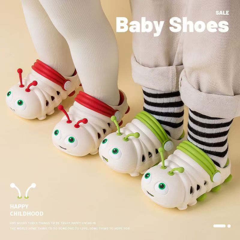 Children's sandals cute caterpillar cave shoes boys girls slippers non-slip wear-resistant children's shoes