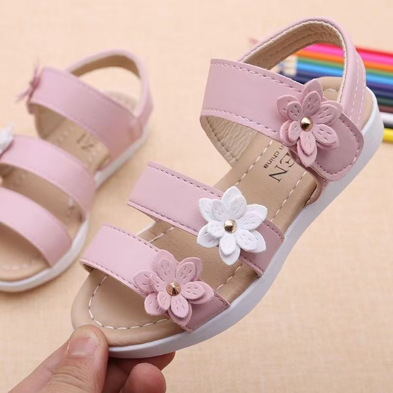 Children's shoes Summer new kids shoes Lovely flower shoes Fashion girl sandals Magic baby shoes for kiad 21-30