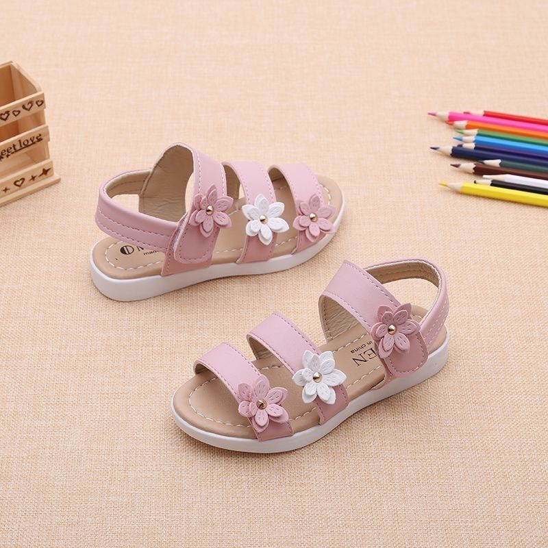 Children's shoes Summer new kids shoes Lovely flower shoes Fashion girl sandals Magic baby shoes for kiad 21-30
