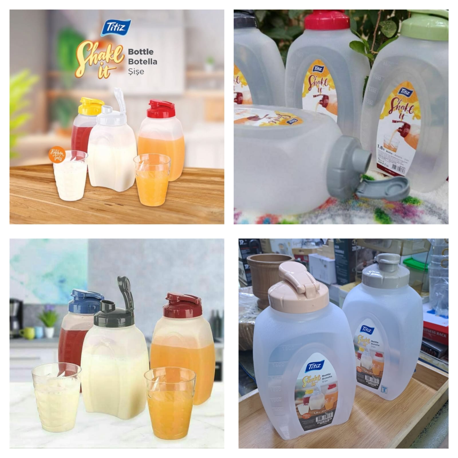 *FRIDGE BEVERAGE BOTTLES BOTTLES*
▪️ *Color:* Beige,green
▪️ use:waterbottle/juice bottle/milk bottle
*▪️1800ml:* 
▪️ *1000ml* : 
*easy to use*
▪️ convenient 
▪️Durable